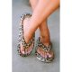 Leopard Print Thick Sole Flip Flops